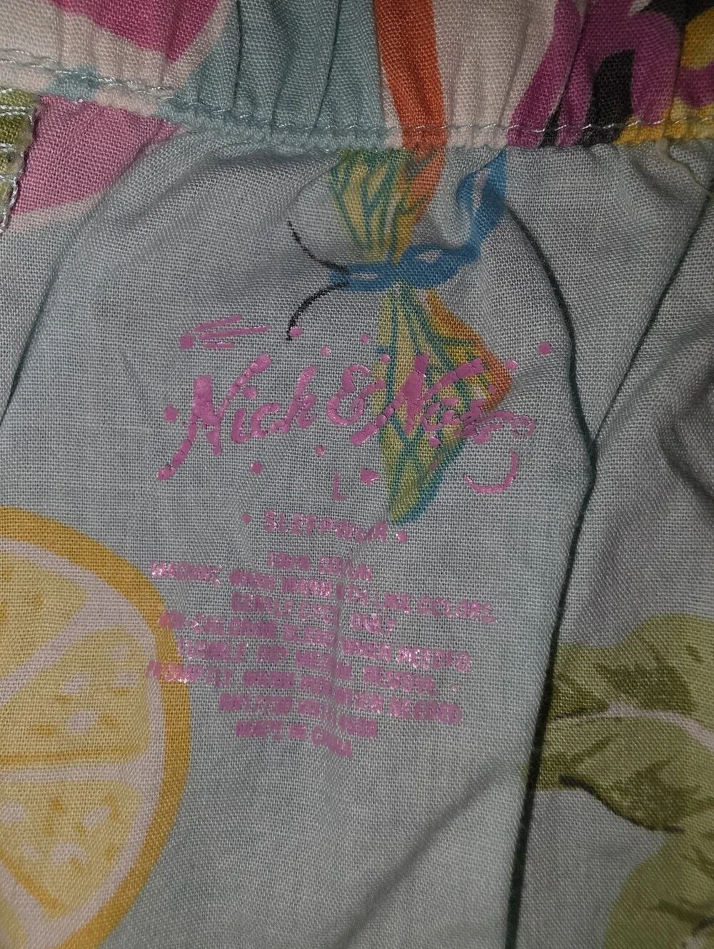 Nick & Nora - Lemonade Pajama Bottoms Size Large - Picture 5 of 5